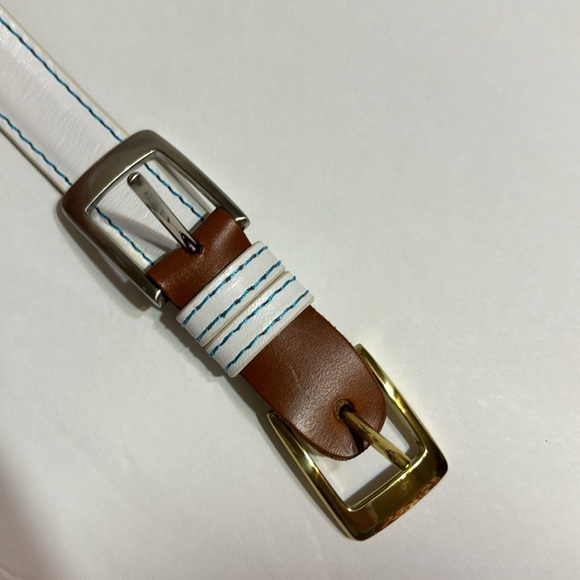 J.HILBURN double buckle leather belt